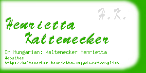 henrietta kaltenecker business card